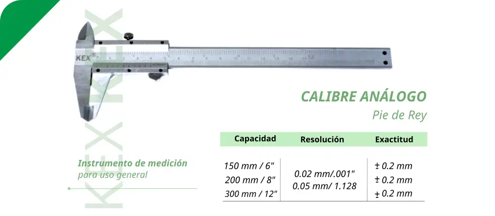 Calibrador analogo pie de rey